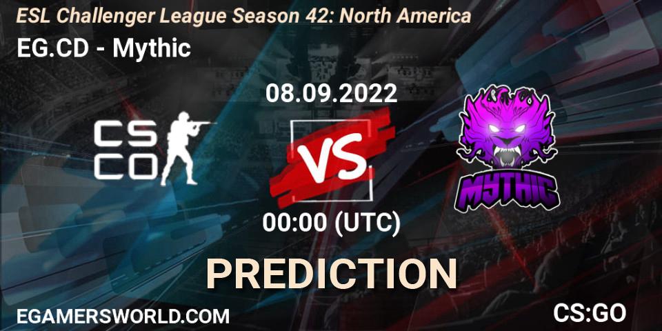Evil Geniuses Black - Mythic: ennuste. 27.09.2022 at 00:30, Counter-Strike (CS2), ESL Challenger League Season 42: North America