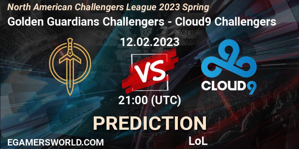 Golden Guardians Challengers - Cloud9 Challengers: ennuste. 12.02.23, LoL, NACL 2023 Spring - Group Stage