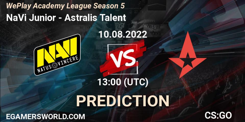 NaVi Junior - Astralis Talent: ennuste. 10.08.2022 at 13:00, Counter-Strike (CS2), WePlay Academy League Season 5