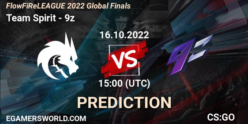 Team Spirit - 9z: ennuste. 16.10.22, CS2 (CS:GO), FlowFiReLEAGUE 2022 Global Finals