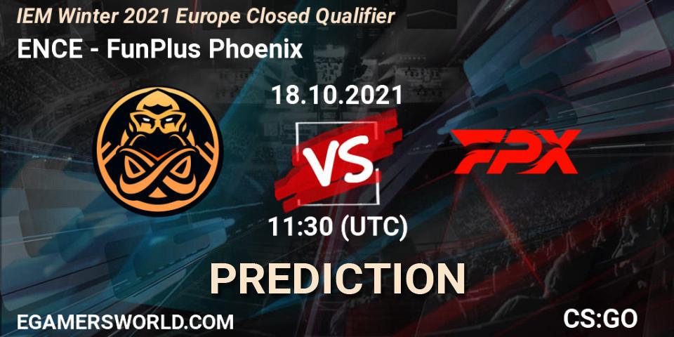 ENCE - FunPlus Phoenix: ennuste. 18.10.2021 at 11:30, Counter-Strike (CS2), IEM Winter 2021 Europe Closed Qualifier