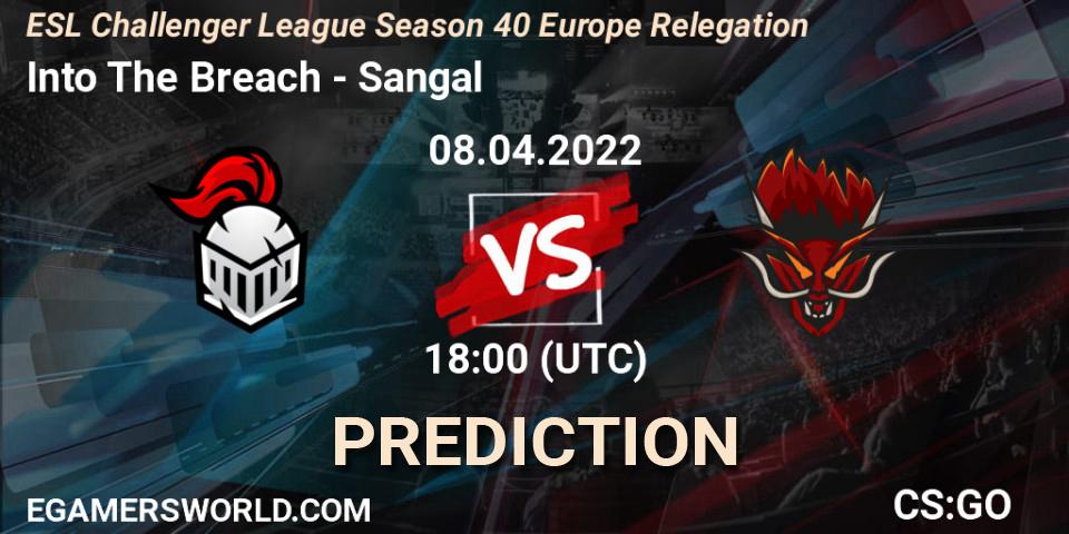 Into The Breach - Sangal: ennuste. 08.04.2022 at 18:00, Counter-Strike (CS2), ESL Challenger League Season 40 Europe Relegation
