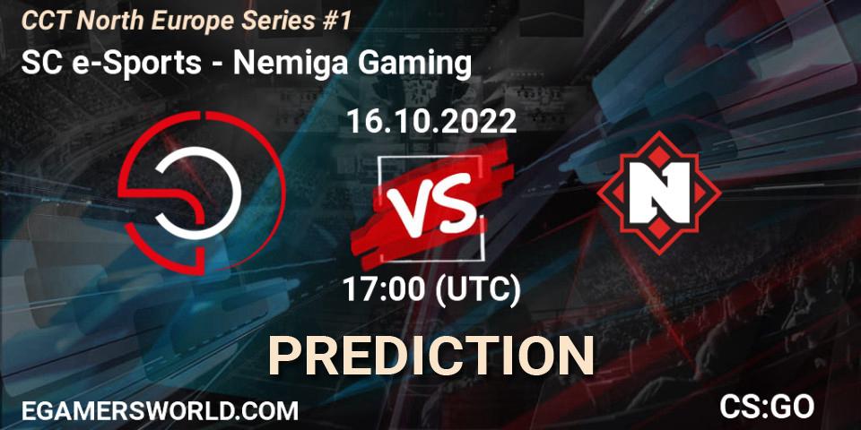 SC e-Sports - Nemiga Gaming: ennuste. 16.10.2022 at 17:45, Counter-Strike (CS2), CCT North Europe Series #1