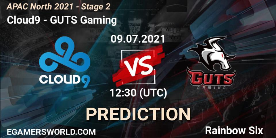 Cloud9 - GUTS Gaming: ennuste. 09.07.2021 at 11:50, Rainbow Six, APAC North 2021 - Stage 2