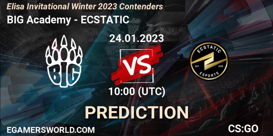 BIG Academy - ECSTATIC: ennuste. 24.01.2023 at 10:00, Counter-Strike (CS2), Elisa Invitational Winter 2023 Contenders