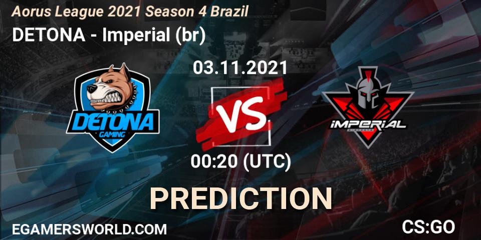 DETONA - Imperial (br): ennuste. 03.11.21, CS2 (CS:GO), Aorus League 2021 Season 4 Brazil