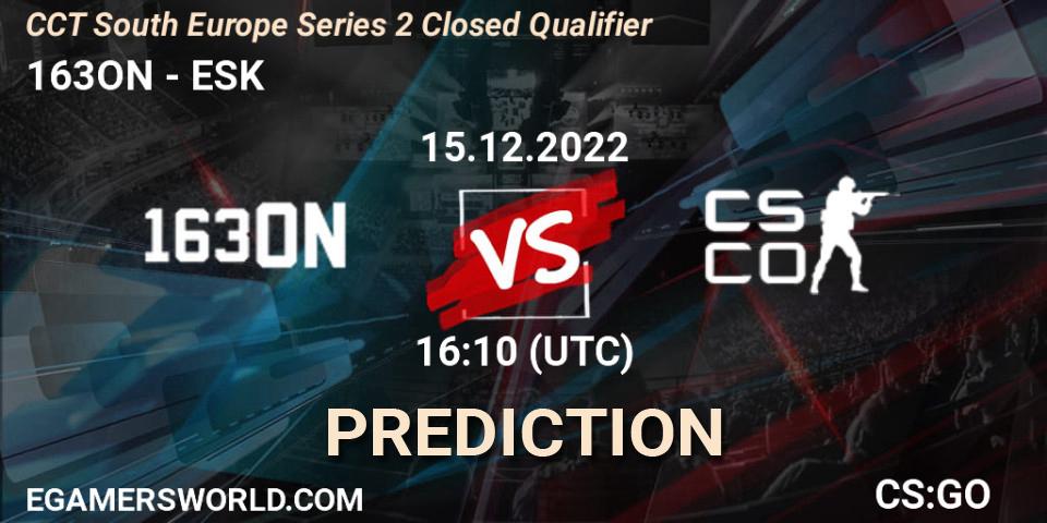 163ON - eSportsKosova: ennuste. 15.12.2022 at 16:10, Counter-Strike (CS2), CCT South Europe Series 2 Closed Qualifier