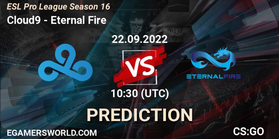 Cloud9 - Eternal Fire: ennuste. 22.09.22, CS2 (CS:GO), ESL Pro League Season 16