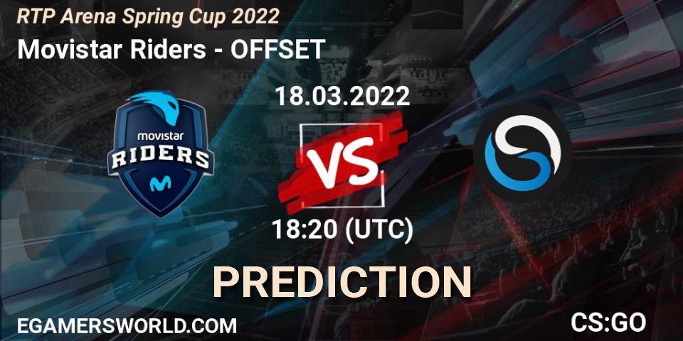 Movistar Riders - OFFSET: ennuste. 18.03.2022 at 18:20, Counter-Strike (CS2), RTP Arena Spring Cup 2022