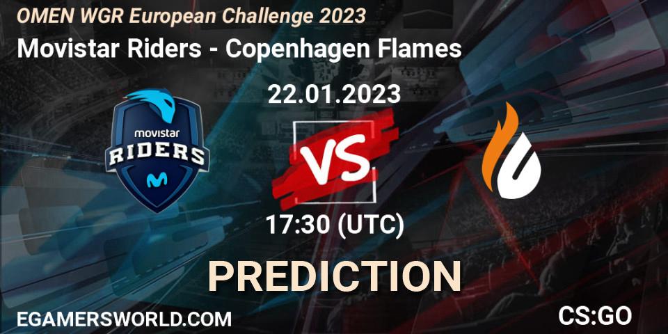 Movistar Riders - Copenhagen Flames: ennuste. 22.01.2023 at 17:10, Counter-Strike (CS2), OMEN WGR European Challenge 2023
