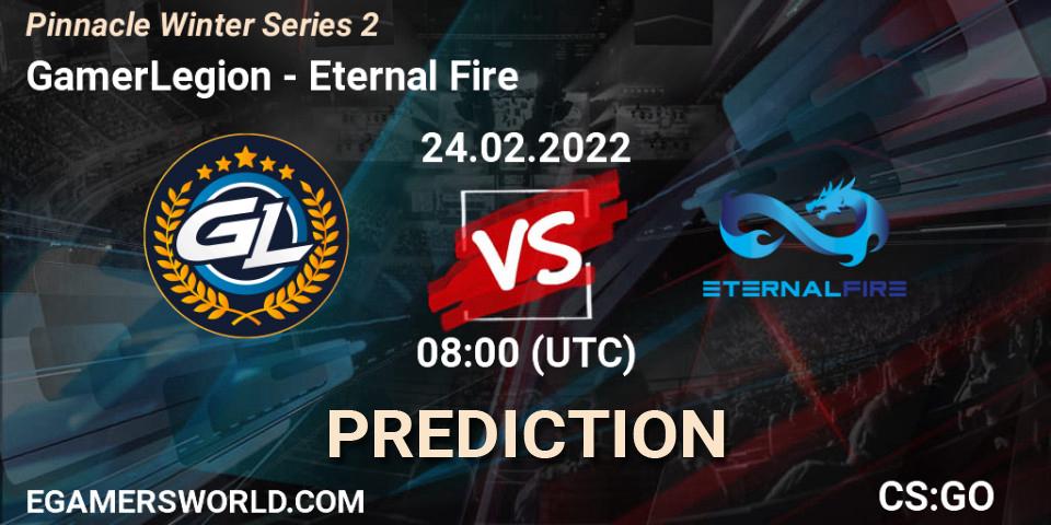 GamerLegion - Eternal Fire: ennuste. 24.02.2022 at 08:00, Counter-Strike (CS2), Pinnacle Winter Series 2