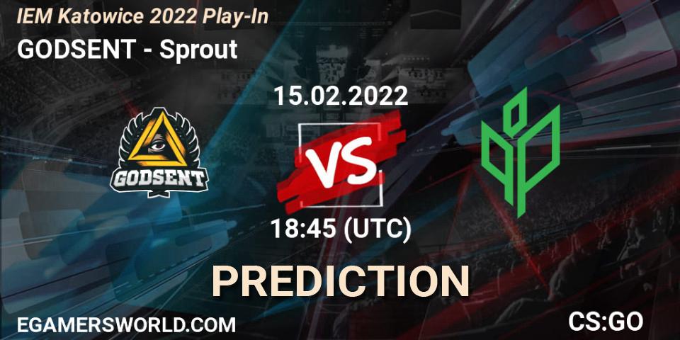 GODSENT - Sprout: ennuste. 15.02.2022 at 20:25, Counter-Strike (CS2), IEM Katowice 2022 Play-In