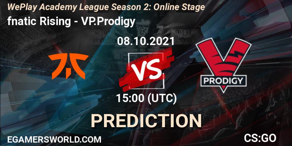 fnatic Rising - VP.Prodigy: ennuste. 08.10.2021 at 15:00, Counter-Strike (CS2), WePlay Academy League Season 2: Online Stage