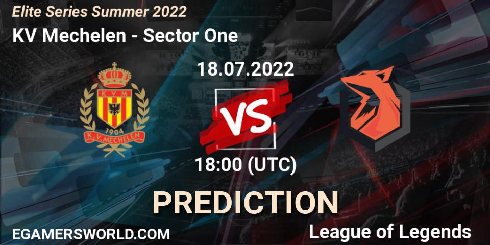 KV Mechelen - Sector One: ennuste. 18.07.2022 at 18:00, LoL, Elite Series Summer 2022