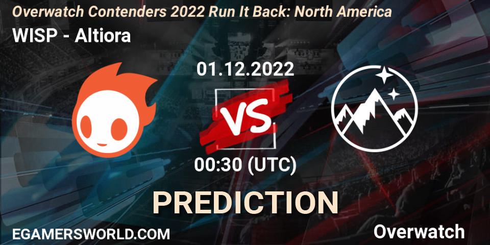WISP - Altiora: ennuste. 01.12.2022 at 00:30, Overwatch, Overwatch Contenders 2022 Run It Back: North America