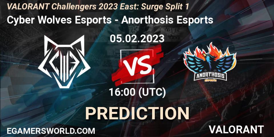 Cyber Wolves Esports - Anorthosis Esports: ennuste. 05.02.23, VALORANT, VALORANT Challengers 2023 East: Surge Split 1