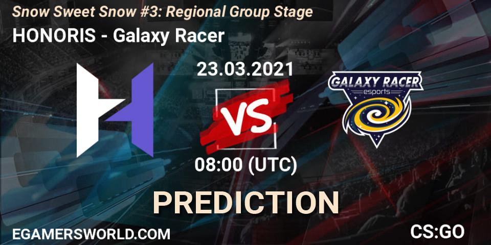 HONORIS - Galaxy Racer: ennuste. 23.03.2021 at 08:00, Counter-Strike (CS2), Snow Sweet Snow #3: Regional Group Stage