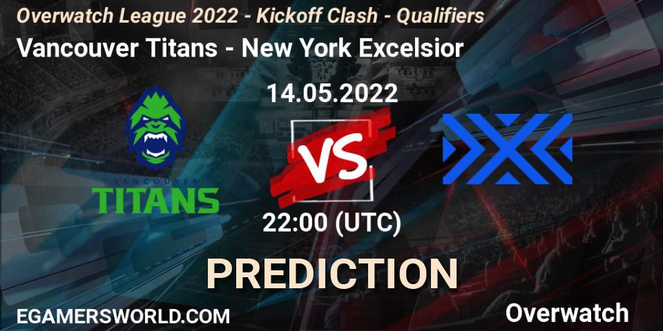Vancouver Titans - New York Excelsior: ennuste. 14.05.2022 at 22:45, Overwatch, Overwatch League 2022 - Kickoff Clash - Qualifiers