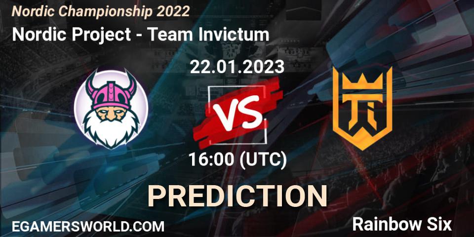 Nordic Project - Team Invictum: ennuste. 22.01.2023 at 16:00, Rainbow Six, Nordic Championship 2022