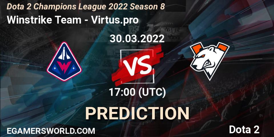 Winstrike Team - Virtus.pro: ennuste. 30.03.22, Dota 2, Dota 2 Champions League 2022 Season 8