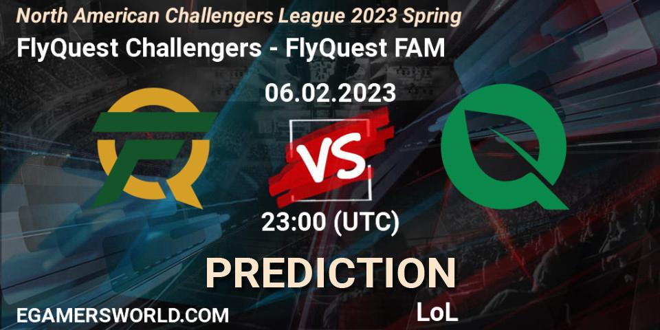 FlyQuest Challengers - FlyQuest FAM: ennuste. 06.02.23, LoL, NACL 2023 Spring - Group Stage