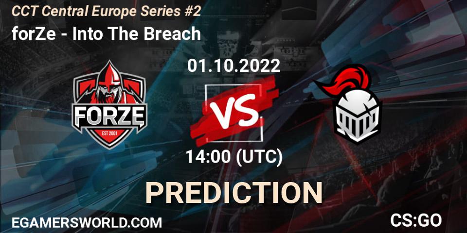 forZe - Into The Breach: ennuste. 01.10.2022 at 11:00, Counter-Strike (CS2), CCT Central Europe Series #2