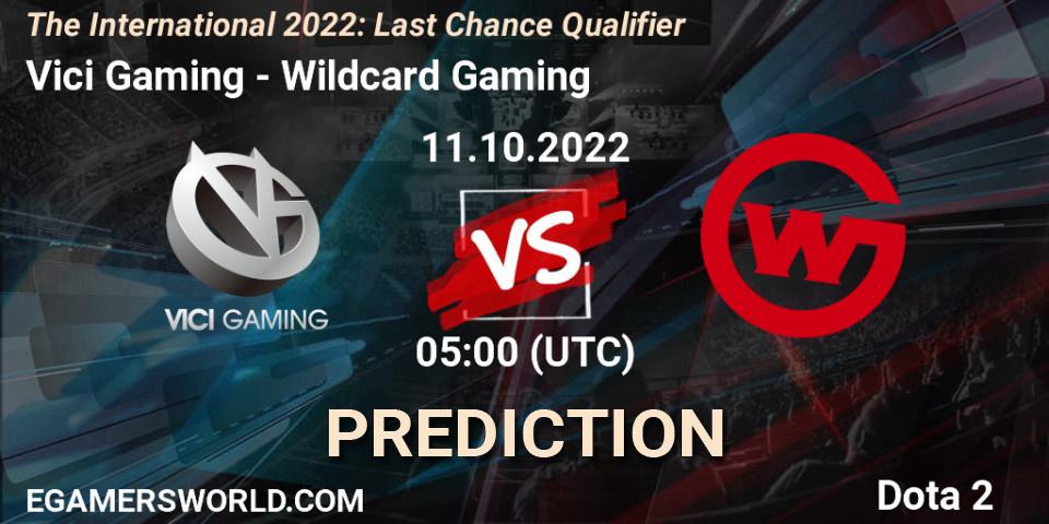 Vici Gaming - Wildcard Gaming: ennuste. 11.10.2022 at 04:12, Dota 2, The International 2022: Last Chance Qualifier