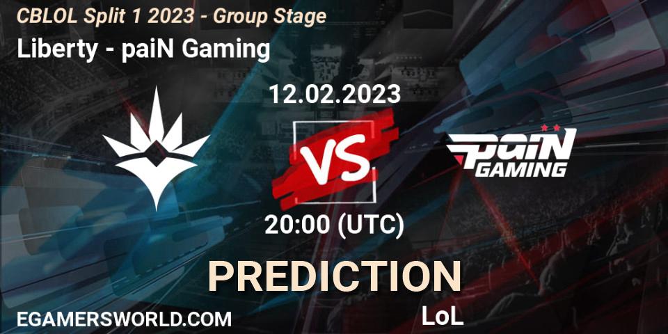 Liberty - paiN Gaming: ennuste. 12.02.2023 at 20:00, LoL, CBLOL Split 1 2023 - Group Stage