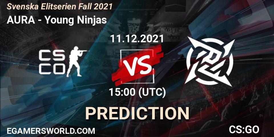 AURA - Young Ninjas: ennuste. 11.12.21, CS2 (CS:GO), Svenska Elitserien Fall 2021