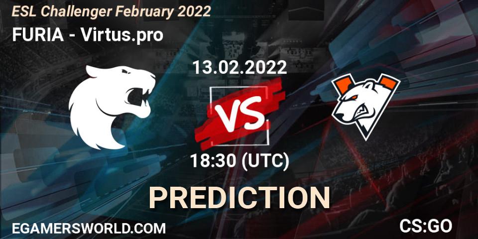 FURIA - Virtus.pro: ennuste. 13.02.2022 at 18:30, Counter-Strike (CS2), ESL Challenger February 2022