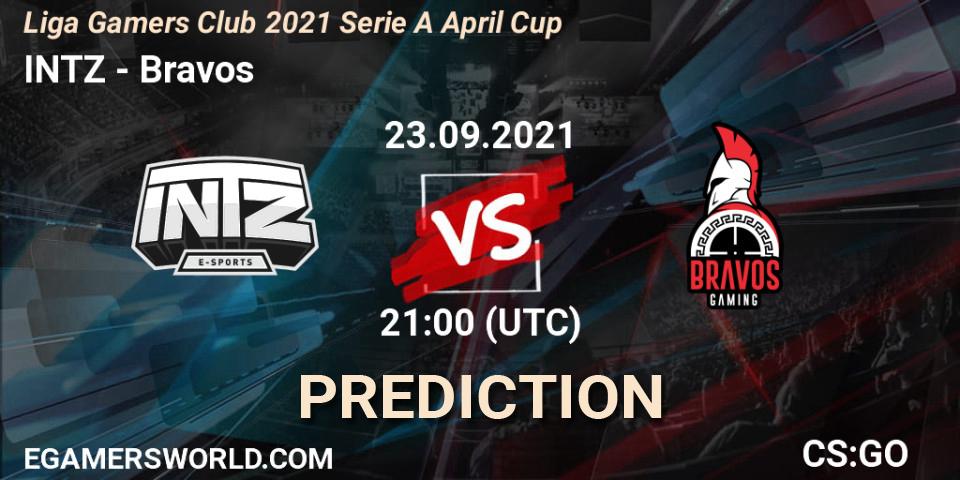 INTZ - Bravos: ennuste. 23.09.2021 at 21:00, Counter-Strike (CS2), Liga Gamers Club 2021 Serie A April Cup