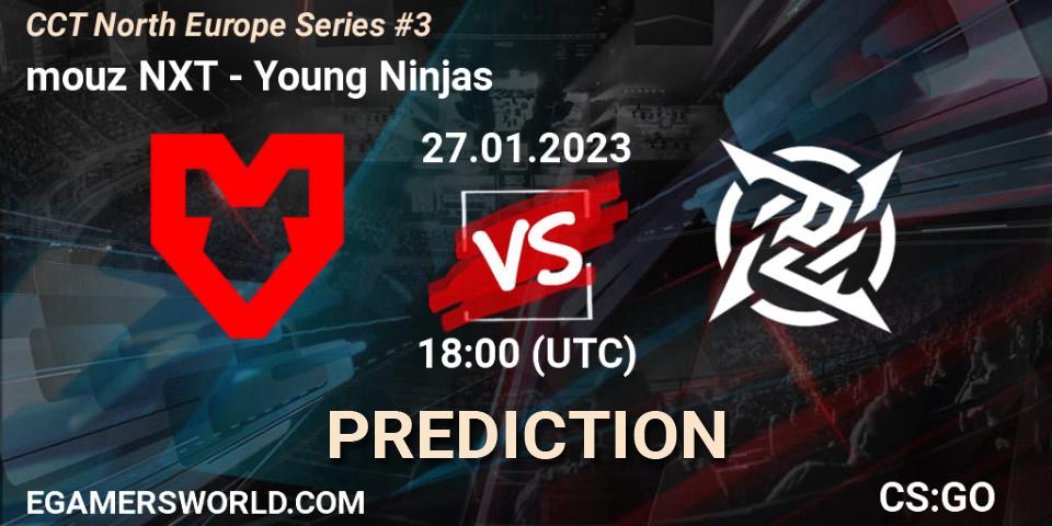 mouz NXT - Young Ninjas: ennuste. 27.01.2023 at 20:00, Counter-Strike (CS2), CCT North Europe Series #3