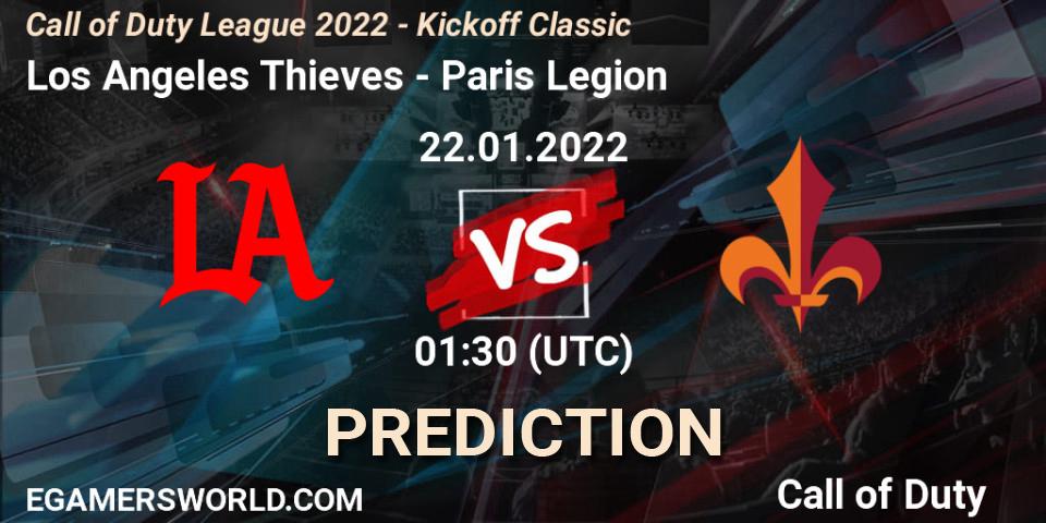 Los Angeles Thieves - Paris Legion: ennuste. 22.01.22, Call of Duty, Call of Duty League 2022 - Kickoff Classic