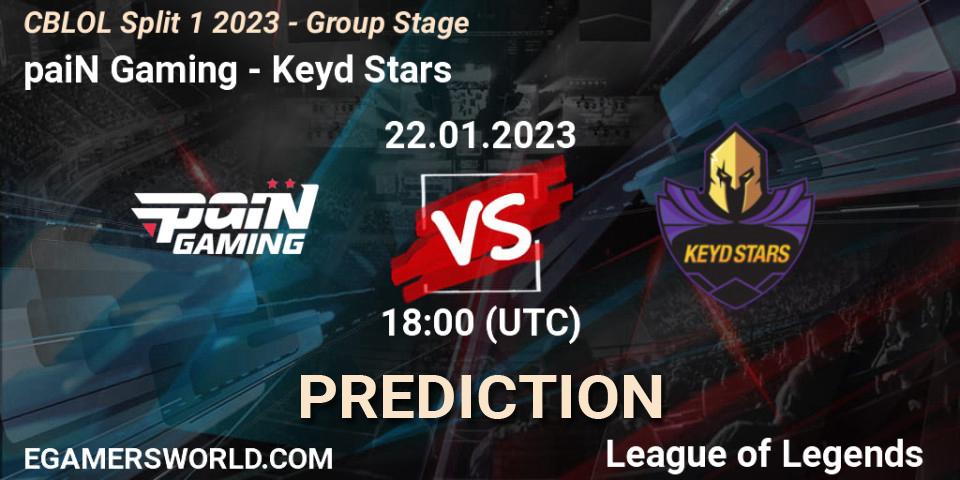 paiN Gaming - Keyd Stars: ennuste. 22.01.23, LoL, CBLOL Split 1 2023 - Group Stage