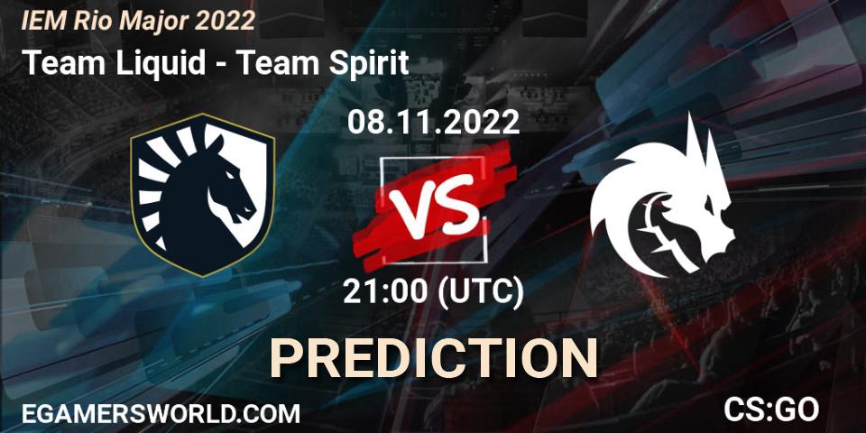Team Liquid - Team Spirit: ennuste. 08.11.22, CS2 (CS:GO), IEM Rio Major 2022