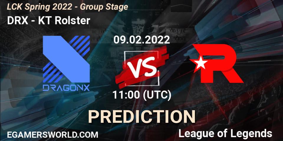 DRX - KT Rolster: ennuste. 09.02.2022 at 11:30, LoL, LCK Spring 2022 - Group Stage