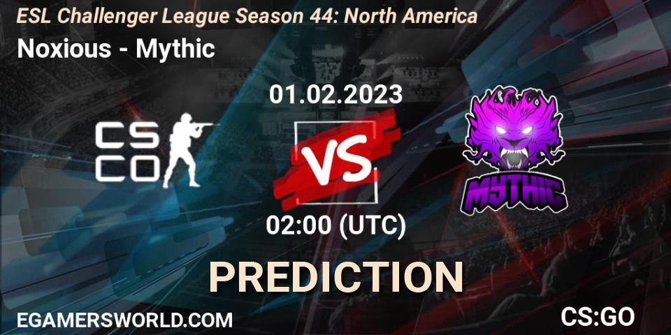Noxious - Mythic: ennuste. 01.02.23, CS2 (CS:GO), ESL Challenger League Season 44: North America