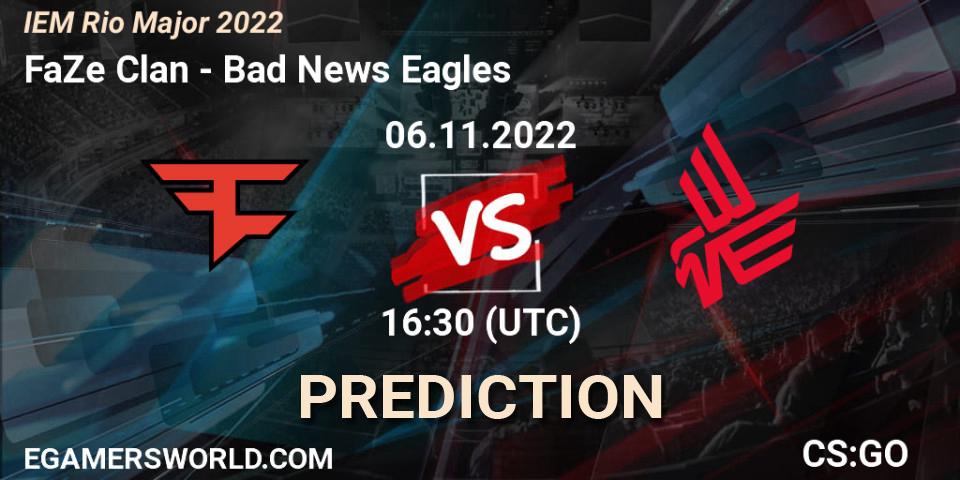 FaZe Clan - Bad News Eagles: ennuste. 06.11.22, CS2 (CS:GO), IEM Rio Major 2022