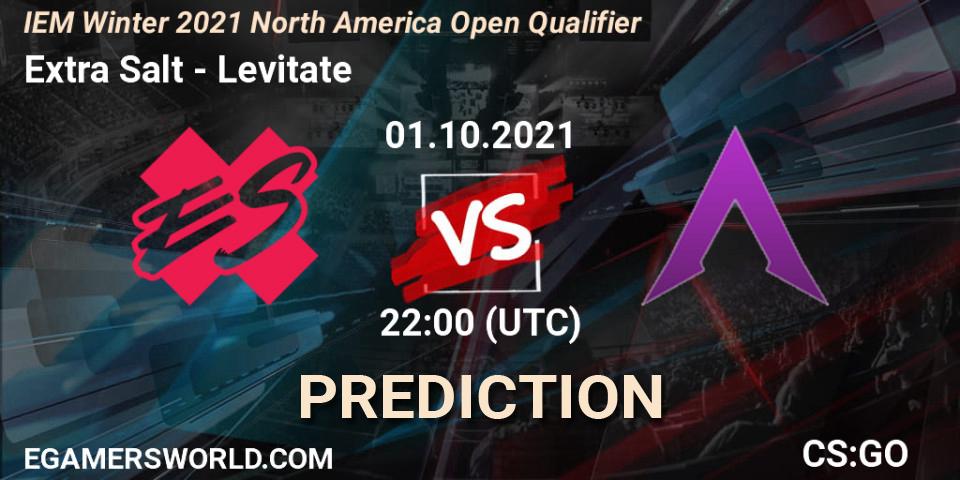 Extra Salt - Levitate: ennuste. 01.10.2021 at 22:00, Counter-Strike (CS2), IEM Winter 2021 North America Open Qualifier