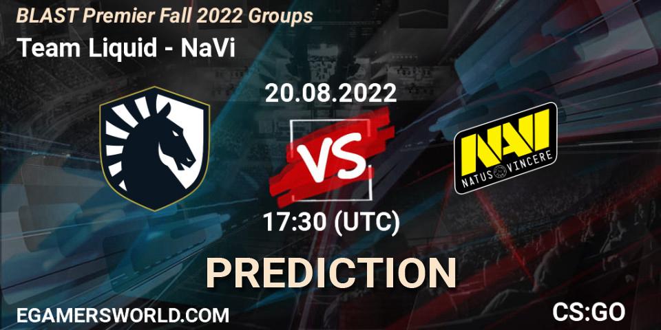 Team Liquid - NaVi: ennuste. 20.08.2022 at 17:45, Counter-Strike (CS2), BLAST Premier Fall 2022 Groups