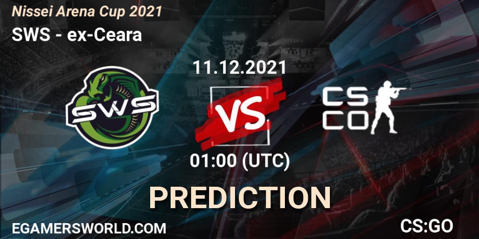 SWS - ex-Ceara: ennuste. 11.12.2021 at 01:30, Counter-Strike (CS2), Nissei Arena Cup 2021