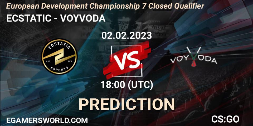 ECSTATIC - VOYVODA: ennuste. 02.02.23, CS2 (CS:GO), European Development Championship 7 Closed Qualifier