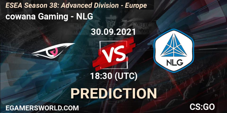 cowana Gaming - NLG: ennuste. 01.10.2021 at 17:00, Counter-Strike (CS2), ESEA Season 38: Advanced Division - Europe