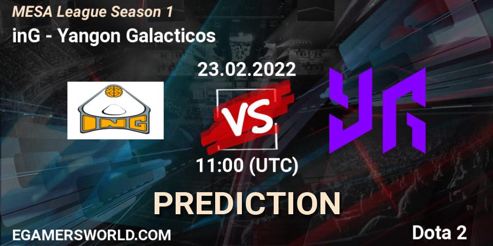 inG - Yangon Galacticos: ennuste. 23.02.2022 at 11:13, Dota 2, MESA League Season 1