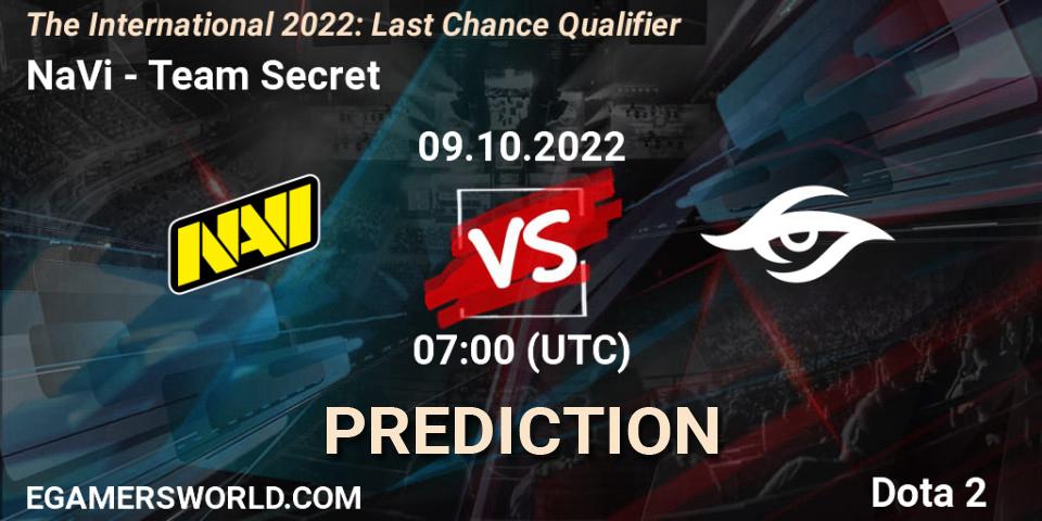 NaVi - Team Secret: ennuste. 09.10.22, Dota 2, The International 2022: Last Chance Qualifier