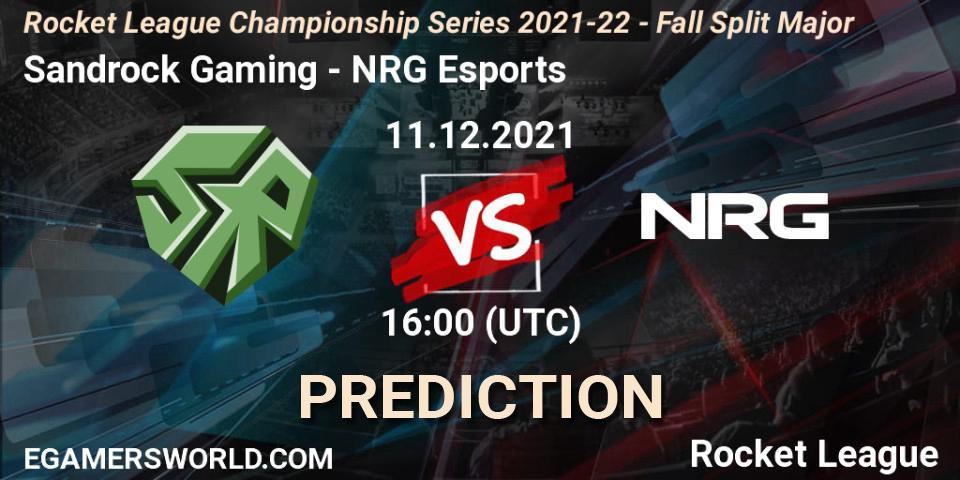 Sandrock Gaming - NRG Esports: ennuste. 11.12.21, Rocket League, RLCS 2021-22 - Fall Split Major