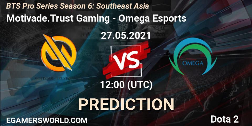 Motivade.Trust Gaming - Omega Esports: ennuste. 27.05.2021 at 12:01, Dota 2, BTS Pro Series Season 6: Southeast Asia