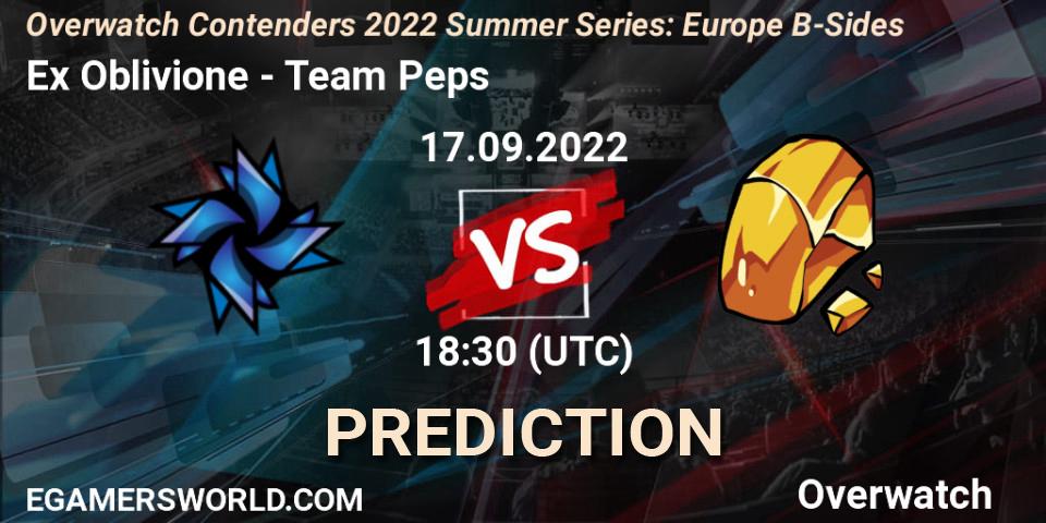 Ex Oblivione - Team Peps: ennuste. 17.09.2022 at 17:40, Overwatch, Overwatch Contenders 2022 Summer Series: Europe B-Sides