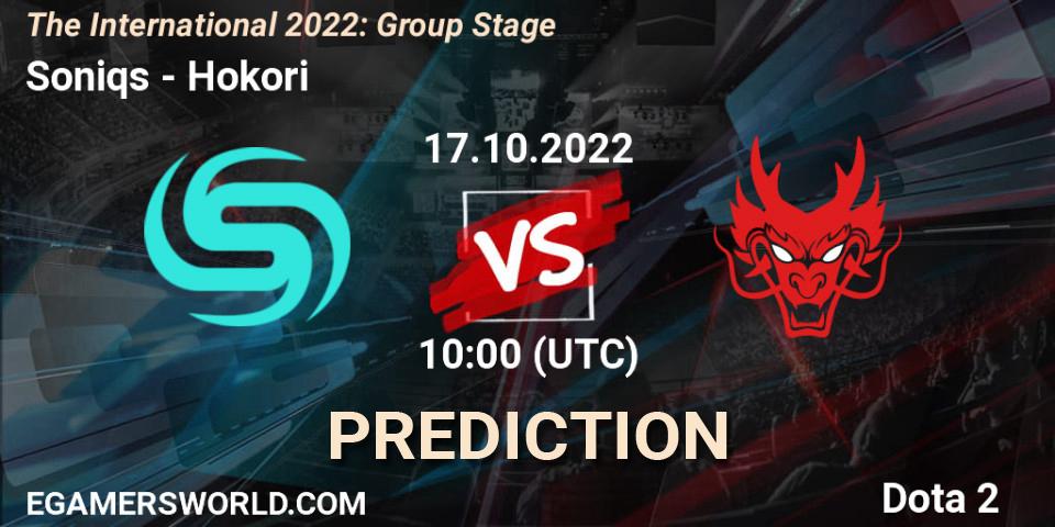 Soniqs - Hokori: ennuste. 17.10.2022 at 11:23, Dota 2, The International 2022: Group Stage