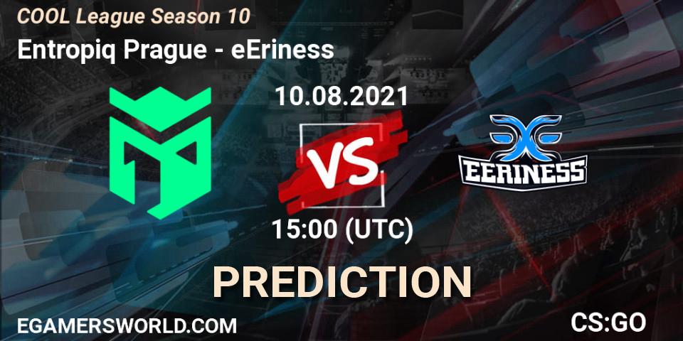 Entropiq Prague - eEriness: ennuste. 10.08.2021 at 15:00, Counter-Strike (CS2), COOL League Season 10